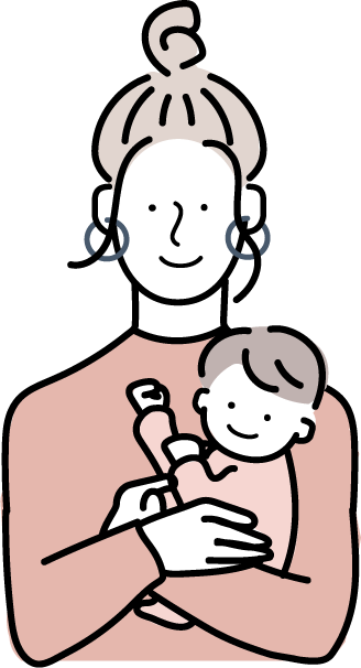 20代ママのイラスト